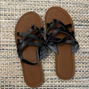 Black Strappy Sandals